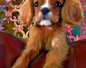Malloree the Cavalier King Charles Spaniel Print