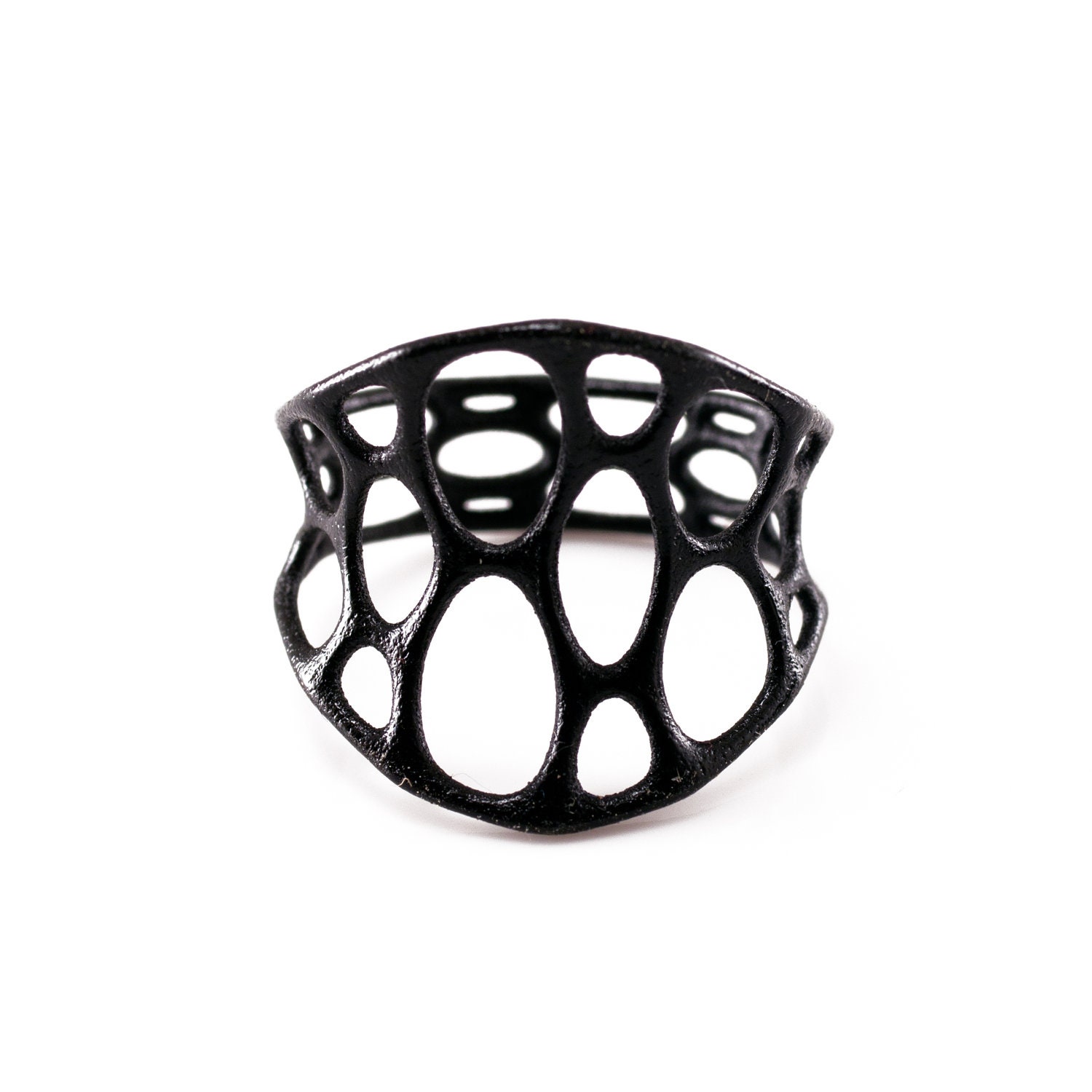 1-layer center ring (black) - 3d-printed nylon plastic ring