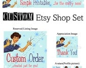 Custom Etsy Banner Avatars Design Set