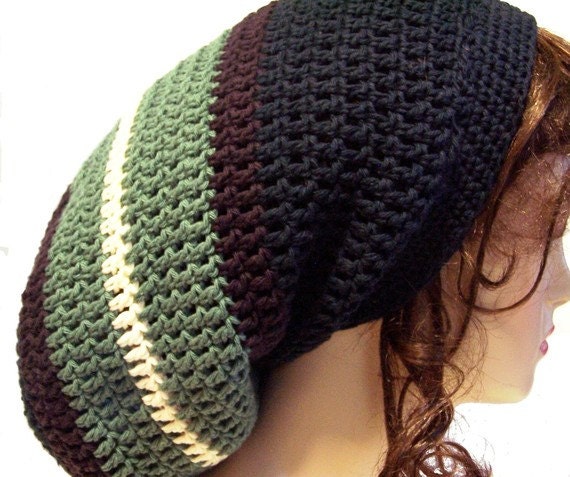 Slouchy Beanie Style Crochet Dreads Tam Hippie Hat  - You pick the Colors