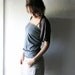 Cropped Shrug  bolero - jersey draped tshirt - short sleeved womens layering top