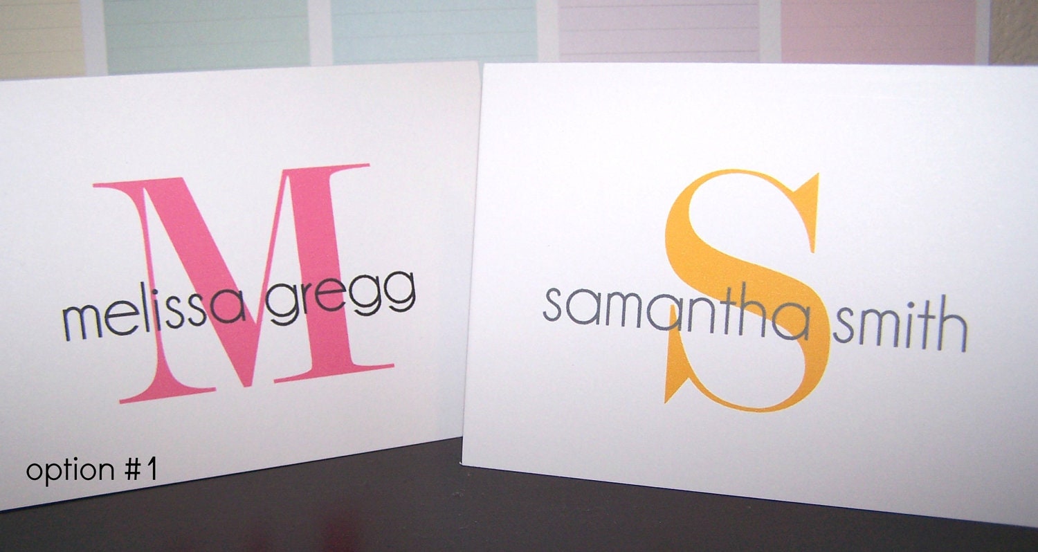 Notes Cards Set of 8 - Bold Print