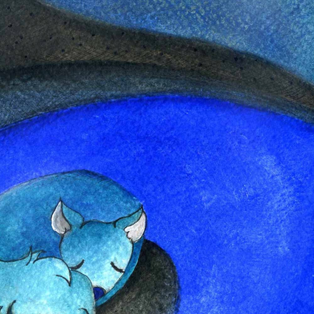 blue lake 1 - the sleeping fox ( Print )