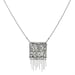 Metal necklace. Statement fringes necklace