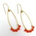 Coral Red & Gold // Lipstick Earrings // Wire Work // Women's Jewelry // Cherry Red