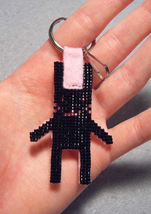 Beaded "Darkness Bunny Doll" Keychain/Pendant