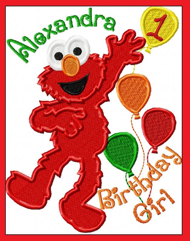 Custom ELMO Sesame Street Birthday Shirt  Boys OR Girls