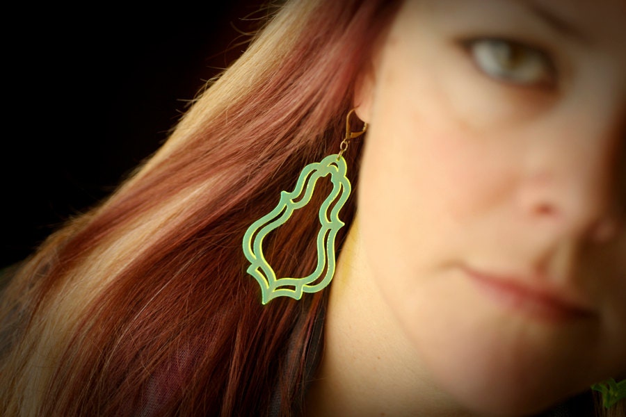 Neon Chandelier Earrings