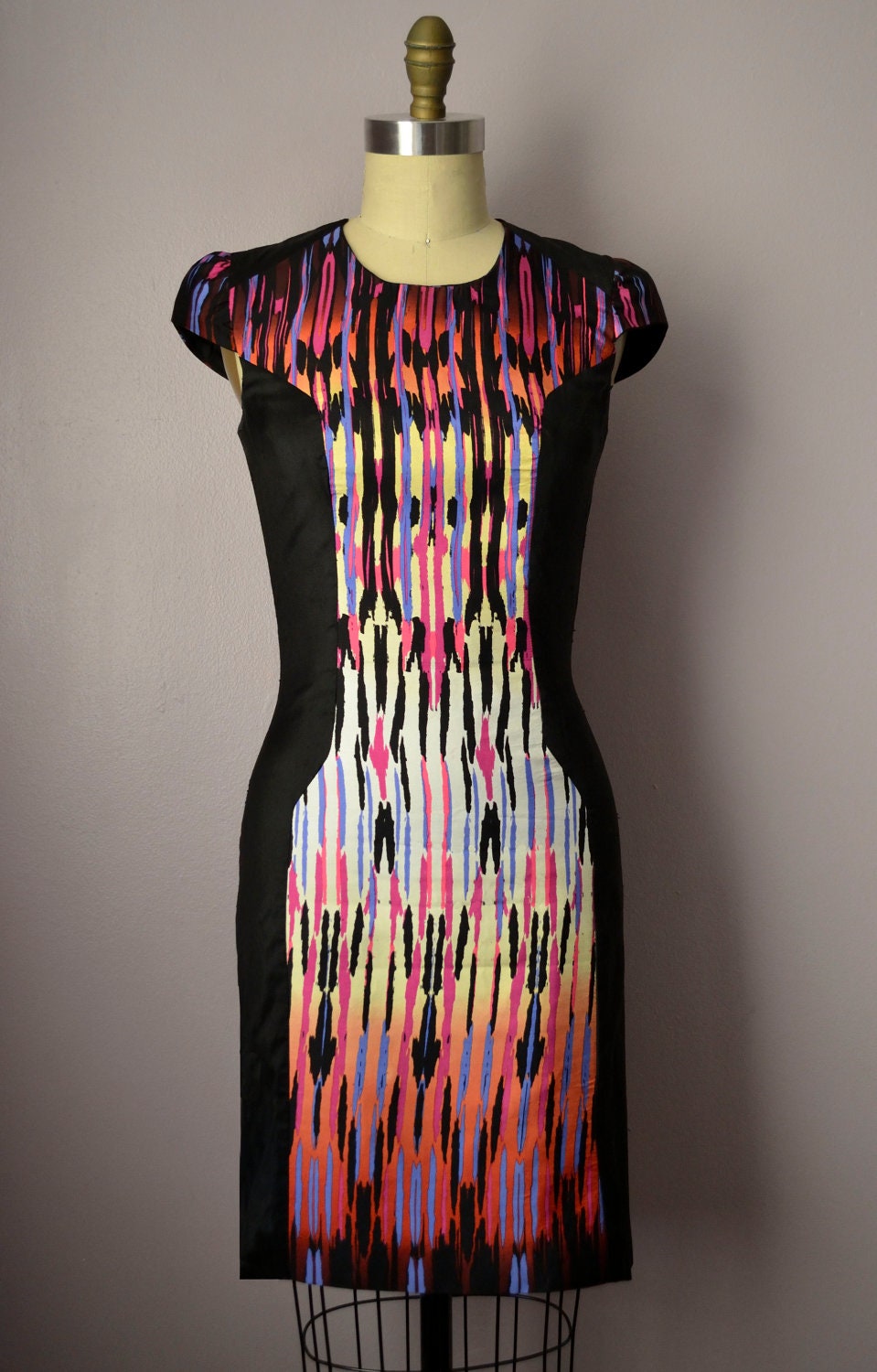 Silk Black Print Dress(Limited Edition)