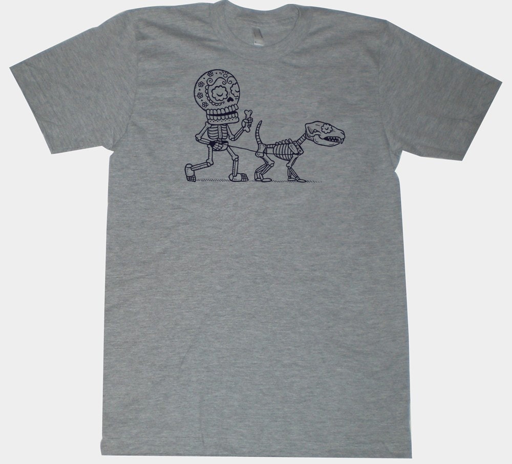 Dog Walker Calavera Men's T-Shirt Small, Medium, Large, XL in 9 Colors