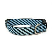 1" dog collar Dad's Striped Tie buckle or martingale collar