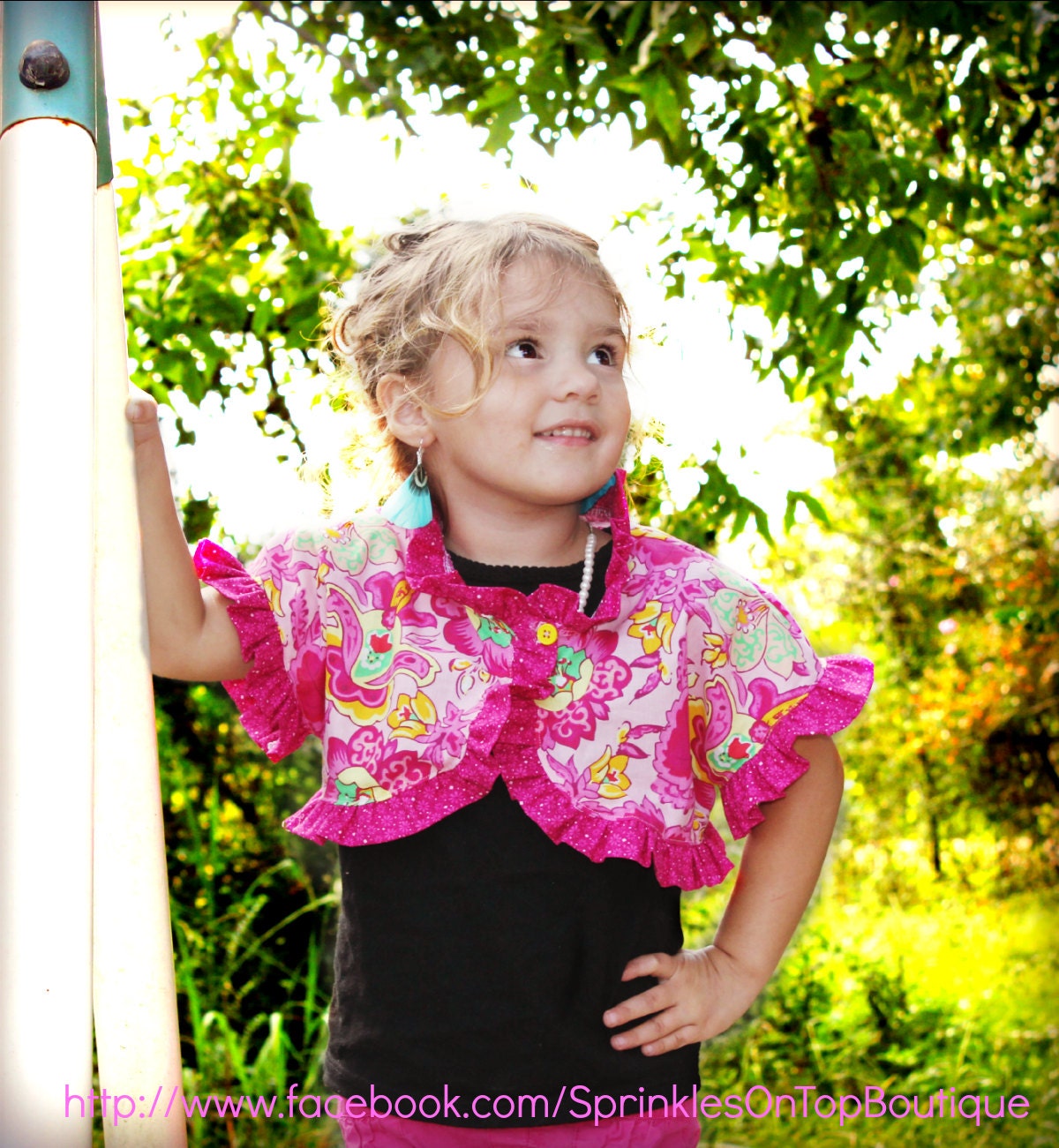 Whimsy Couture Sewing Pattern Tutorial ebook -- Ruffled Bolero -- sizes 12 months- 12 girls PDF Instant