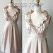 Khaki Beige Silk Bridesmaid Dress with pockets, Made to Order
