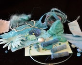 Mixed Media Art Quilt  Kit -- Aqua