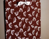 Magnet Board (20x20) in Brown and White Branches Fabric