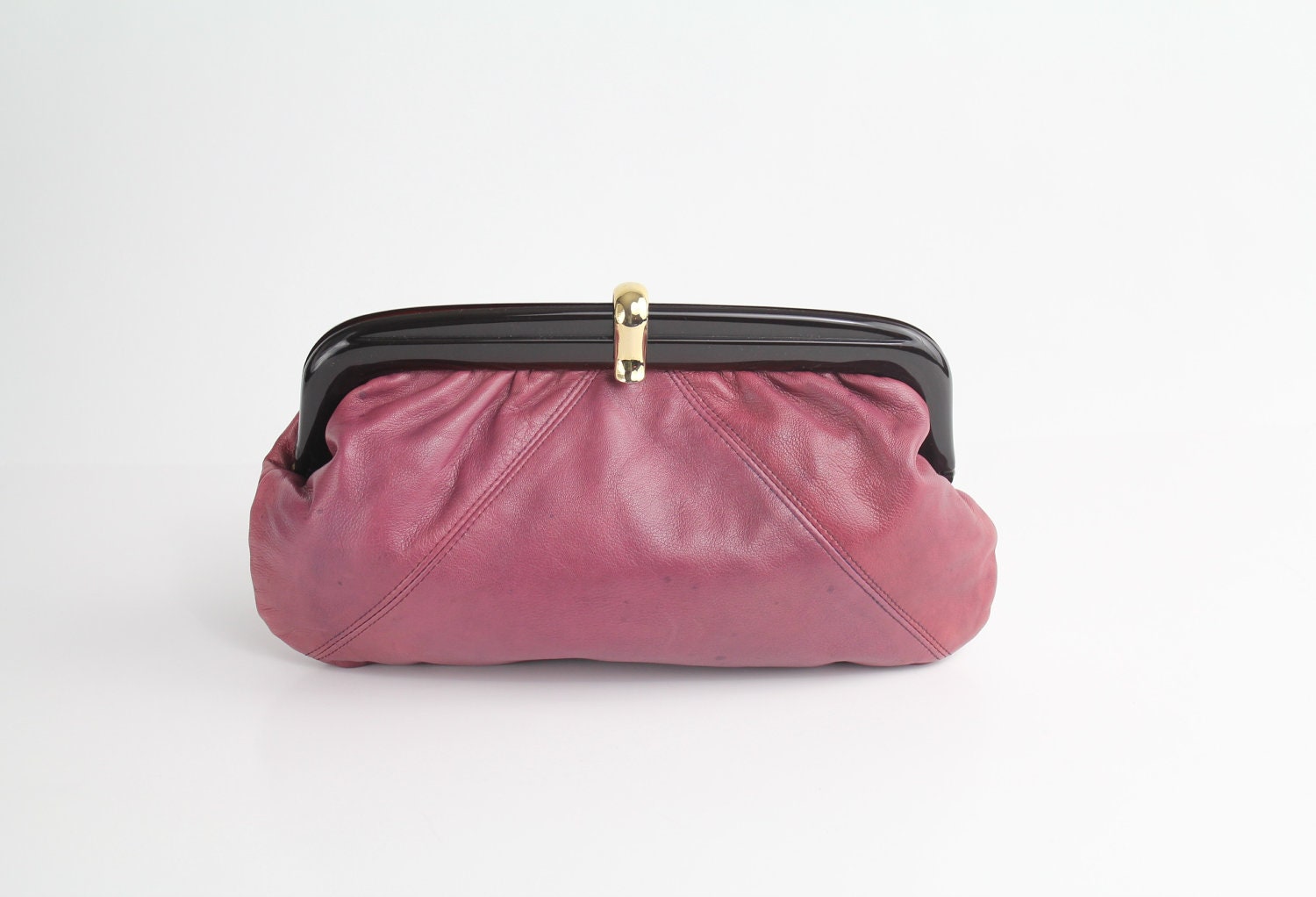 Vintage Soft Kidskin Leather Clutch Bag