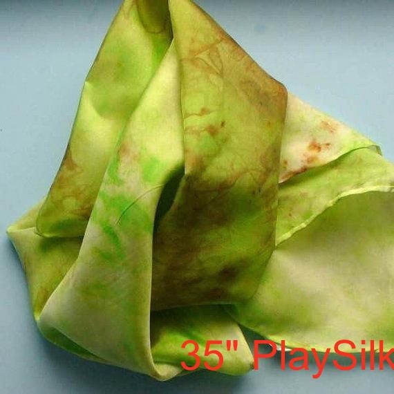 Waldorf Toy - Variegated Earth Landscape Play silk (35" Extra Large) - Landscape PLay