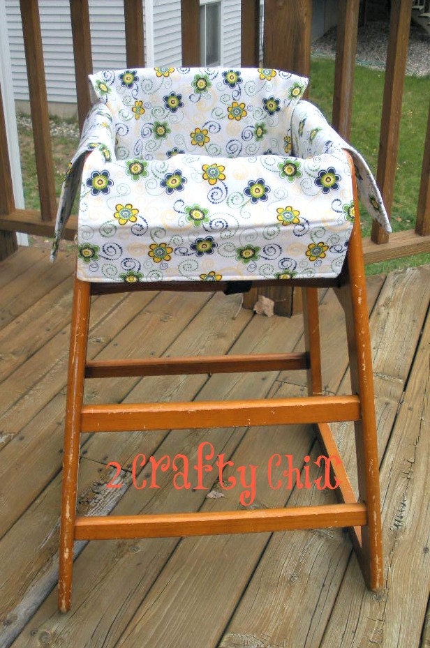 Flowers Restaurant High Chair and Shopping Cart Cover