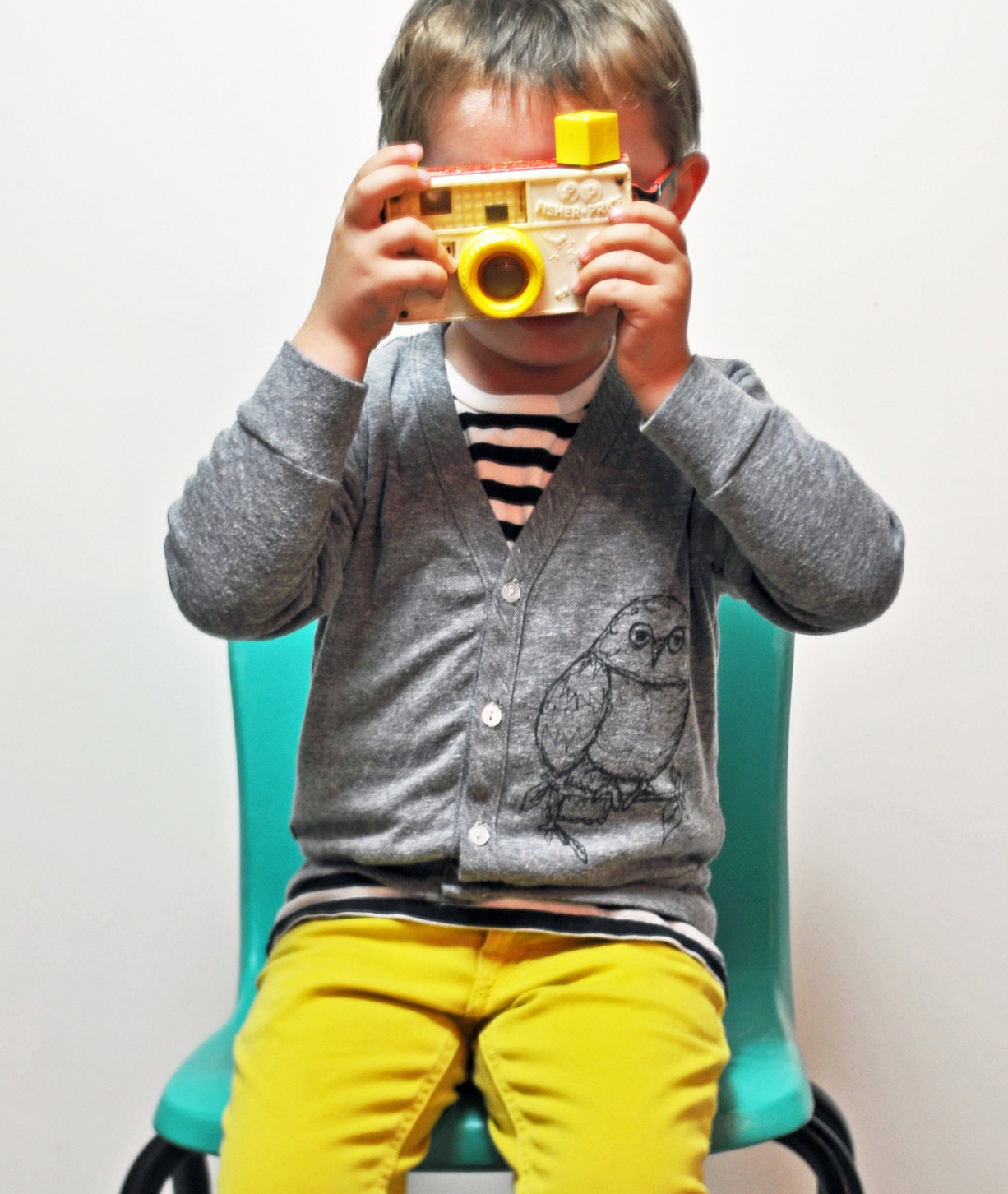 Grey Owl Cardigan - 2T, 4T, 6T, 8Y