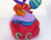 Caterpillar mushroom spiral paperweight Alice in Wonderland