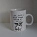 I Will Give A Hoot After I Finish My Coffee - Grumpy Owl - Ceramic Coffee Mug Tea Cup - Hand Painted Original Design