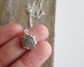 Silver Navajo Style Charm Necklace. Sterling Silver Chain. Small Silver Necklace. Boho. Simple.