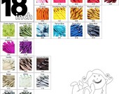 18 Inch YKK Closed Bottom Zippers (10) Pieces Mix and Match - Parrot Blue Bubblegum Pink Violet Cream Beige Purple