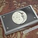 Silver Moon & Stars Business Card Case Gothic Victorian Industrial Steampunk Style Mixed Metals Astronomy Steampunk