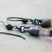 Amethyst Earrings, Rough Gemstone Quality, Chakra Jewelry, Meditation, Yoga, Vibrational, One of a Kind, Handmade
