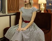50's rockabilly dresses, retro style bridesmaids dress, modest clothing with sleeves - AMY style