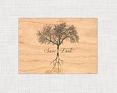 Rustic Woodland Save the Date on Wood - Set of 25