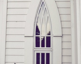 Window - 5 x 7 Fine Art Photograph - white church window romantic home decor print