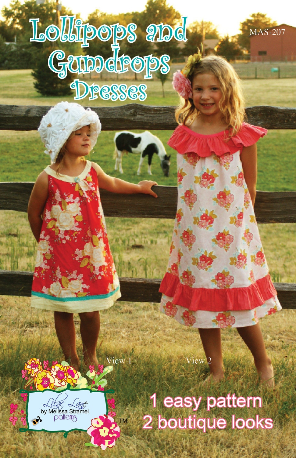 Lollipops and Gumdrops Dresses for Girls Download Sewing Pattern pdf epattern