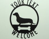 Personalized Dachshund Metal Art Sign - Free USA Shipping