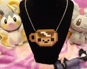 Kawaii Coffee cup pixel perler necklace