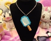 Kawaii Sea Salt ice cream pixel perler necklace