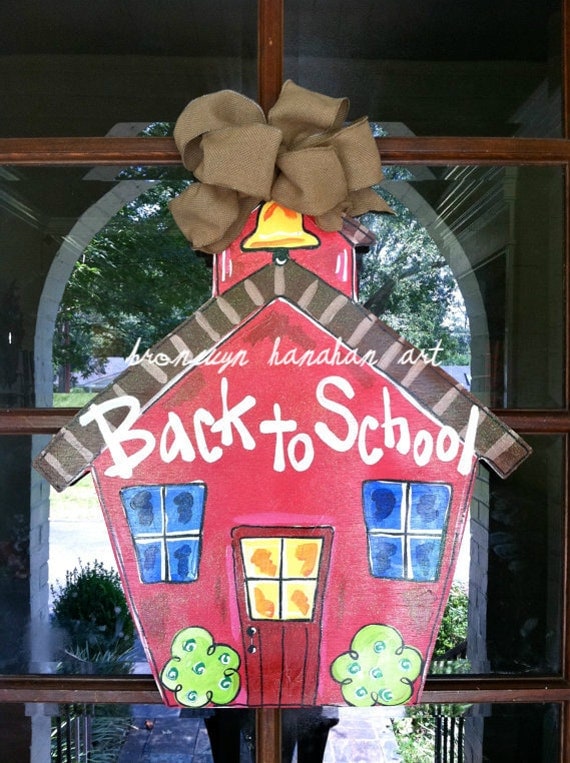 School House Door Hanger - Bronwyn Hanahan Art