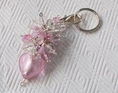 Pink and Clear Beaded Candy Hearts Purskey