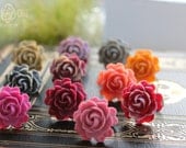 Cabbage Rose Rings. Romantic. Cocktail. Vintage. Anthropologie Inspired.