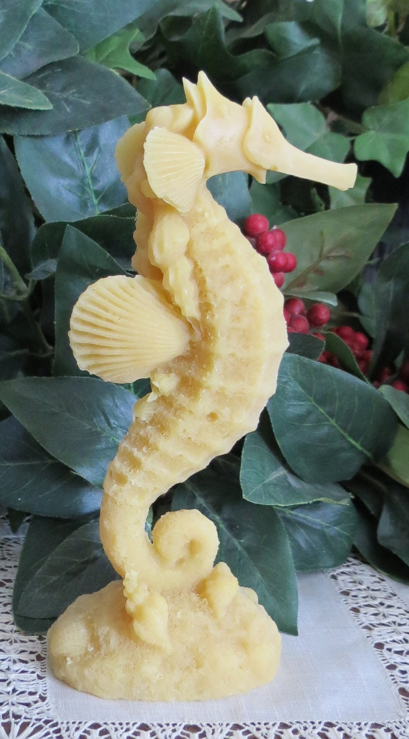 Beeswax Seahorse Figurine