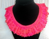 Pink Ruffled Necklace Collar