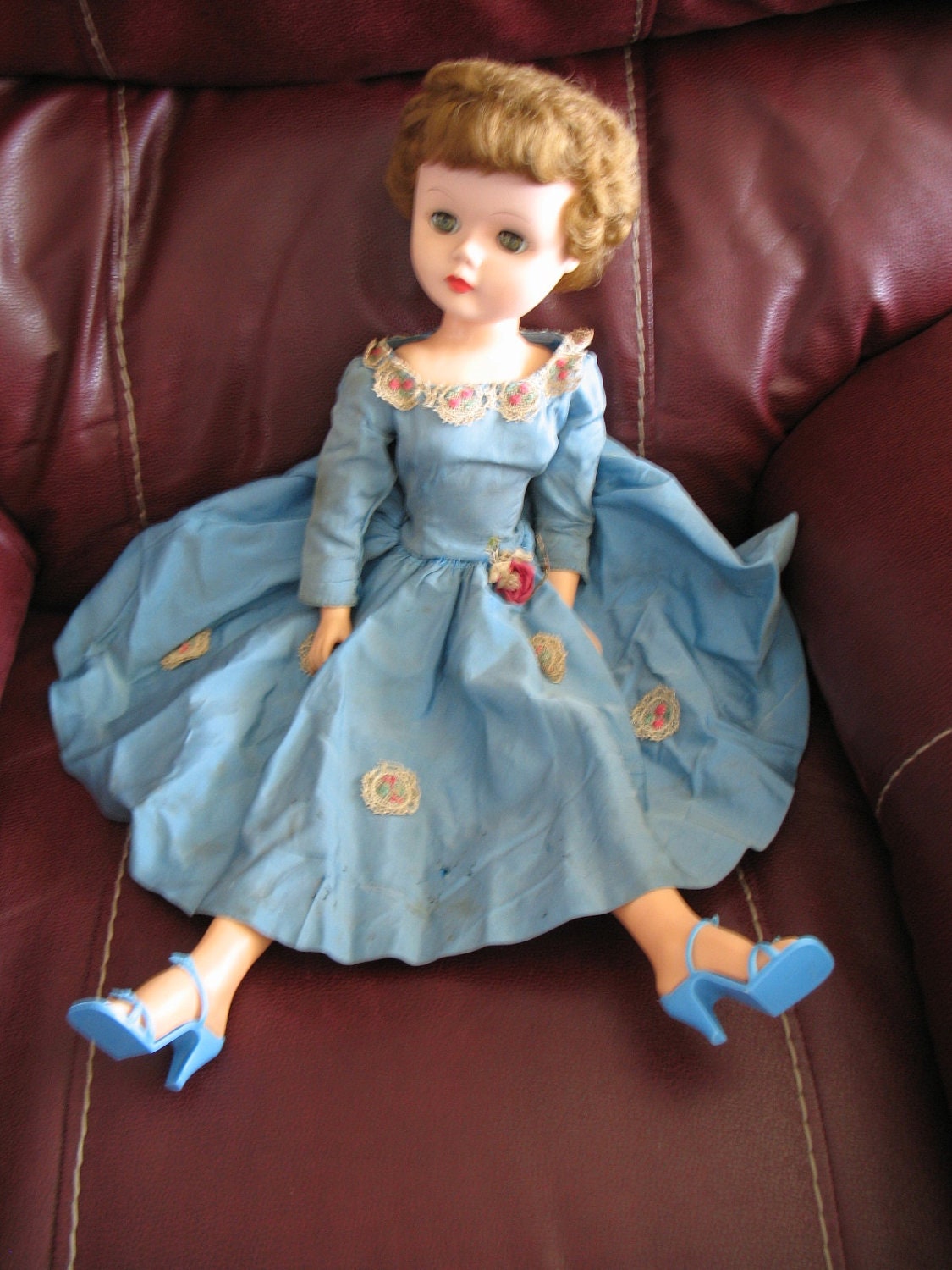 Vintage 1950's 24 inch Sweet Judy Doll by Deluxe Reading with Original Dress and Shoes