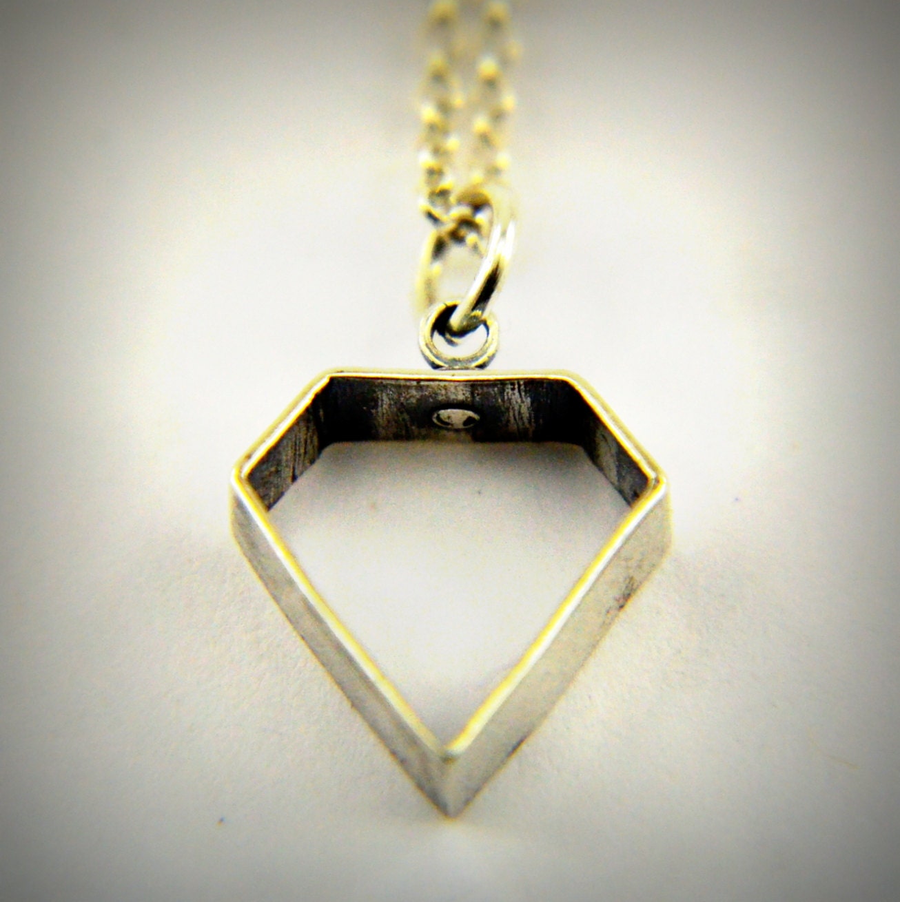 Sterling Silver Open Diamond Necklace  - Gwen Delicious Jewelry Designs