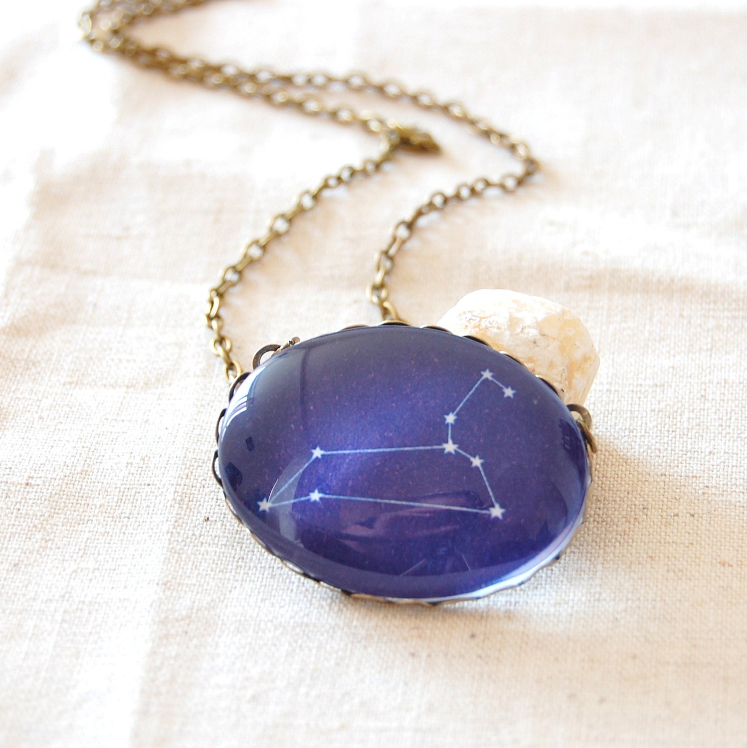 Leo Constellation Necklace. Leo Zodiac Necklace.