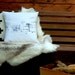 Cushion cover  in  vintage  white cotton 45 cm x 45 cm...
