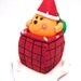 Santa Parker Christmas Down the Chimney - Polymer Clay StoryBook Scene Character Figure