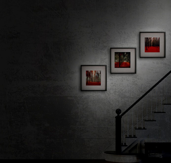 Red Forest gift set 3 12x12 photos for Ikea Ribba - black and red Canada forest set for men and women