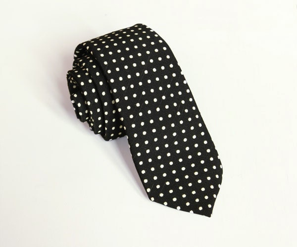 Oliver - Black/White Polka Dot Men's Tie