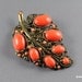 Art Deco Dress Clip New England Glass Works Coral