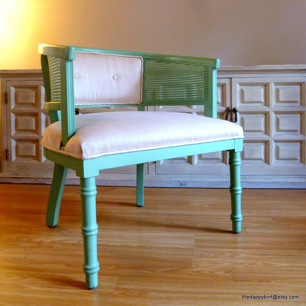 Featured in Etsy's Spring 2013 Lookbook - Mid Century Mint Club Chair - Lovely - Waiting for Pick Up - Check Inside for Store Discount